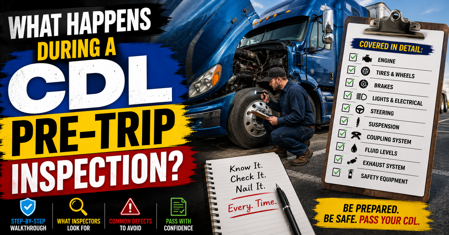 What Happens During a CDL Pre-Trip Inspection?