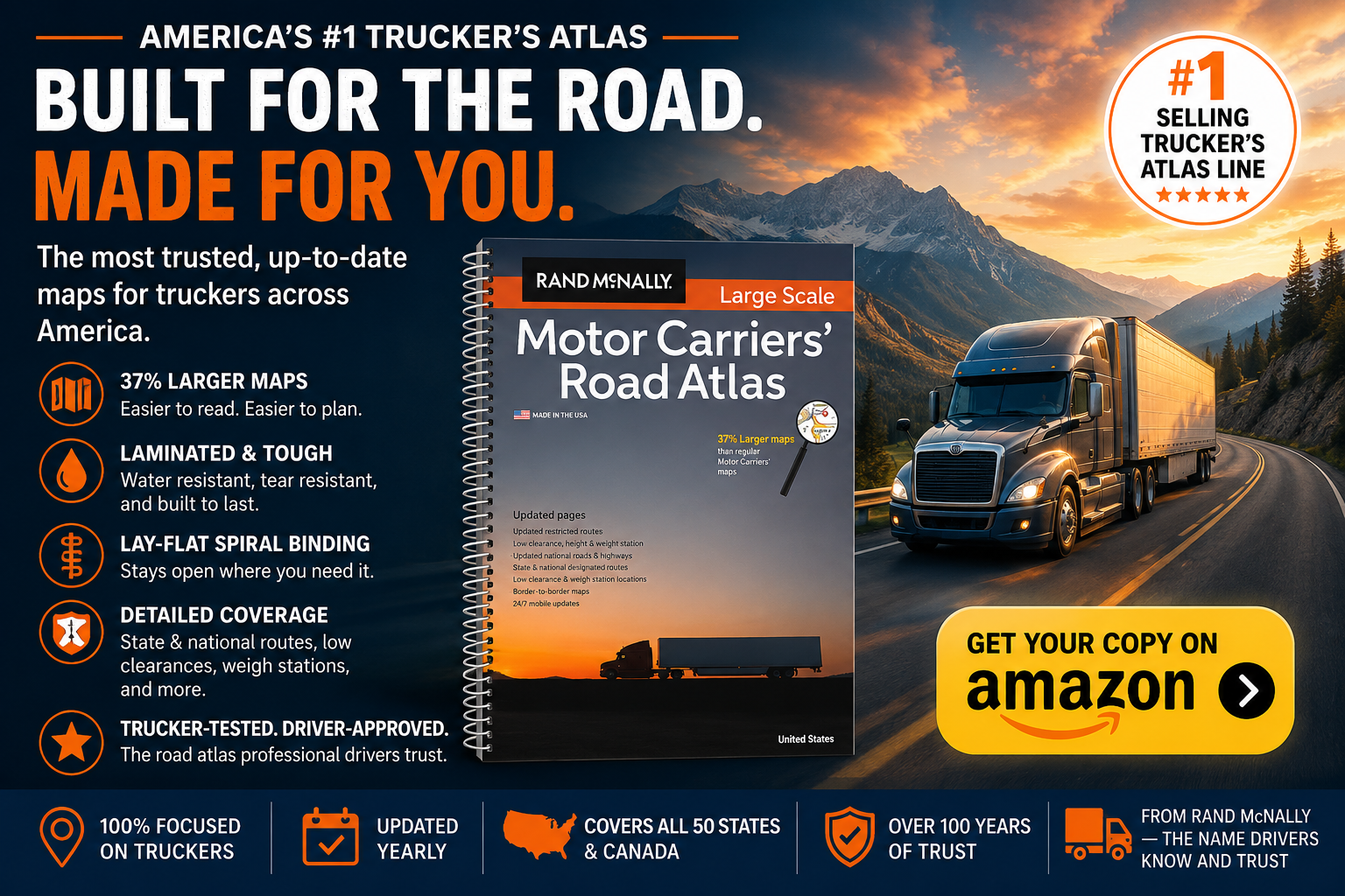 Rand McNally Large Scale Motor Carriers' Road Atlas