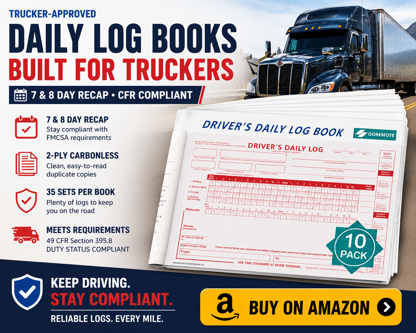 Daily Log Books for Truck Drivers