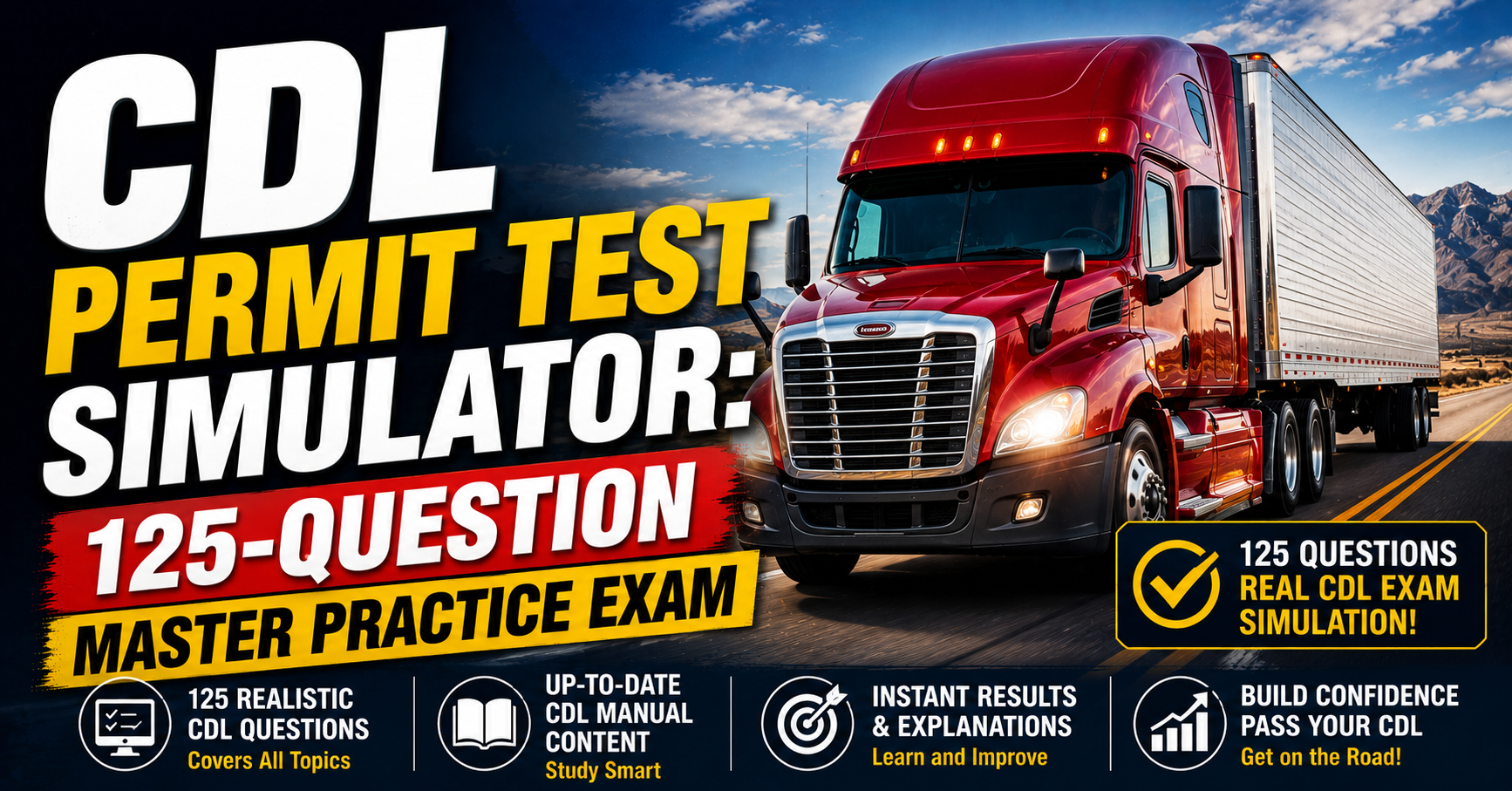 CDL Permit Test Simulator: 125-Question Master Practice Exam
