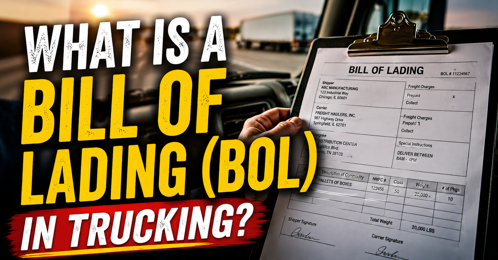 What Is a Bill of Lading (BOL) in Trucking?