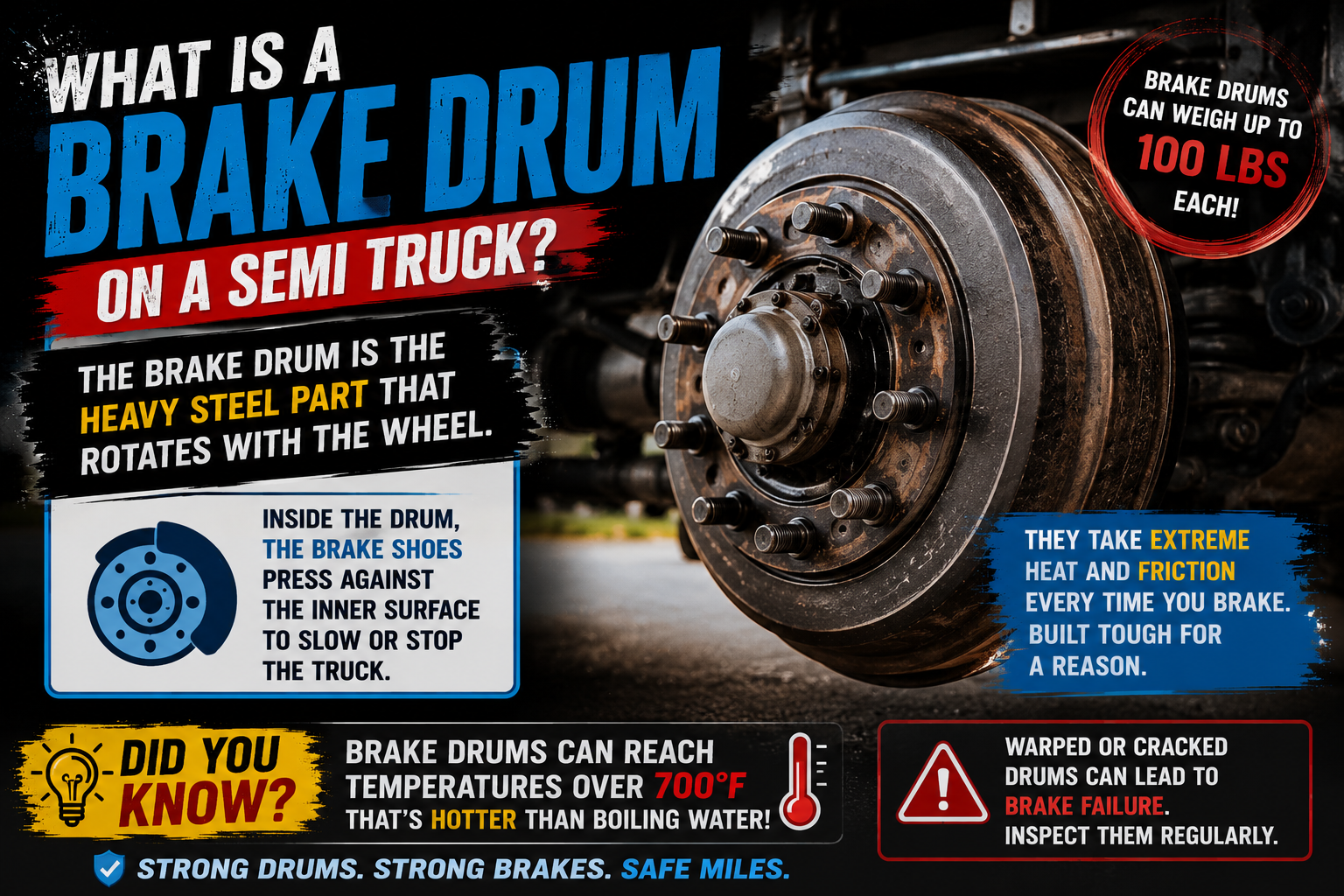 What Is a Brake Drum on a Semi Truck?