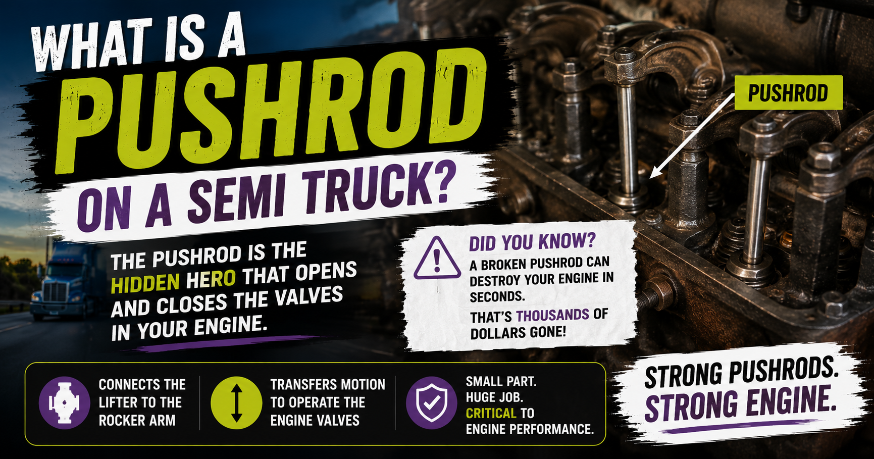 What Is a Pushrod on a Semi Truck?