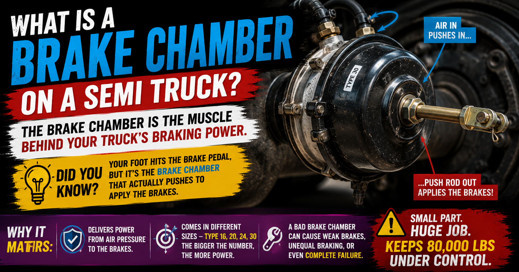 What Is a Brake Chamber on a Semi Truck?