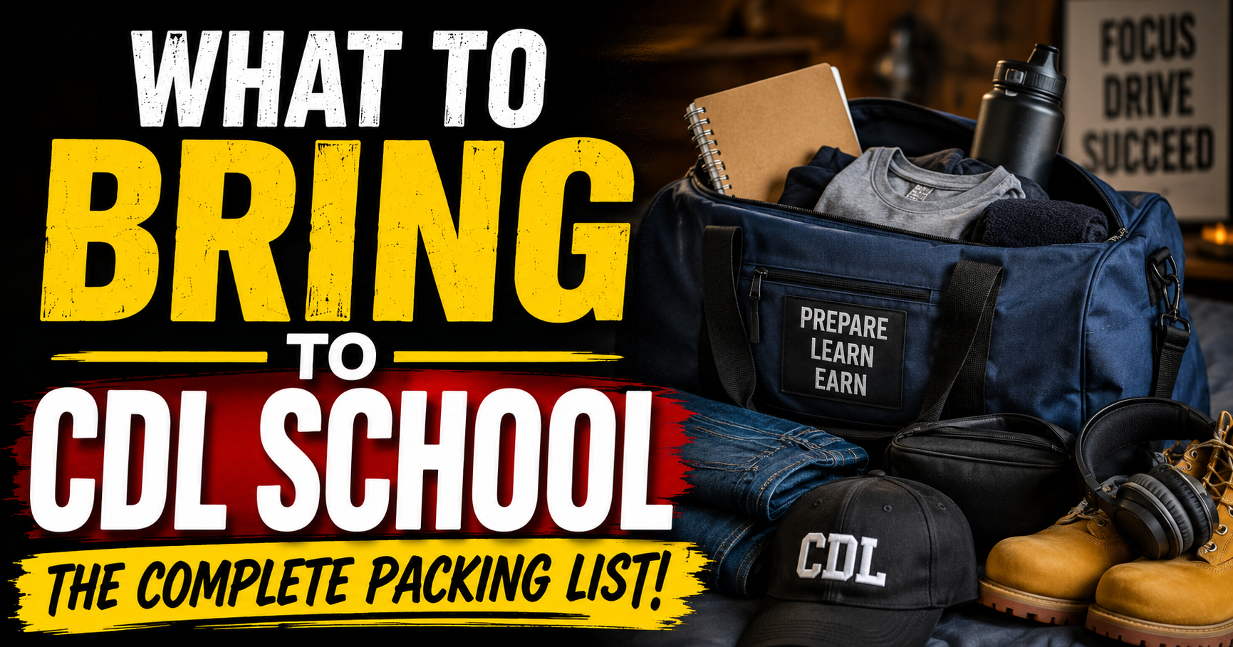 What Do I Bring to CDL School? The Complete Packing List