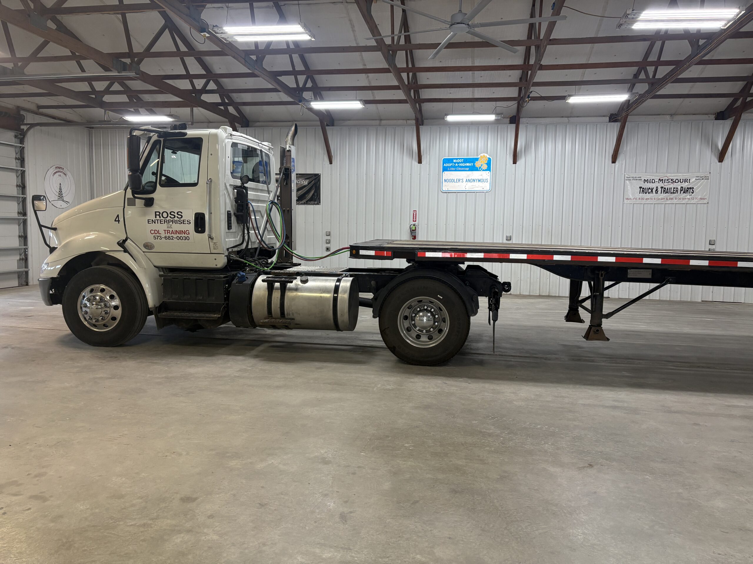Ross trucking school class A license international tractor semi