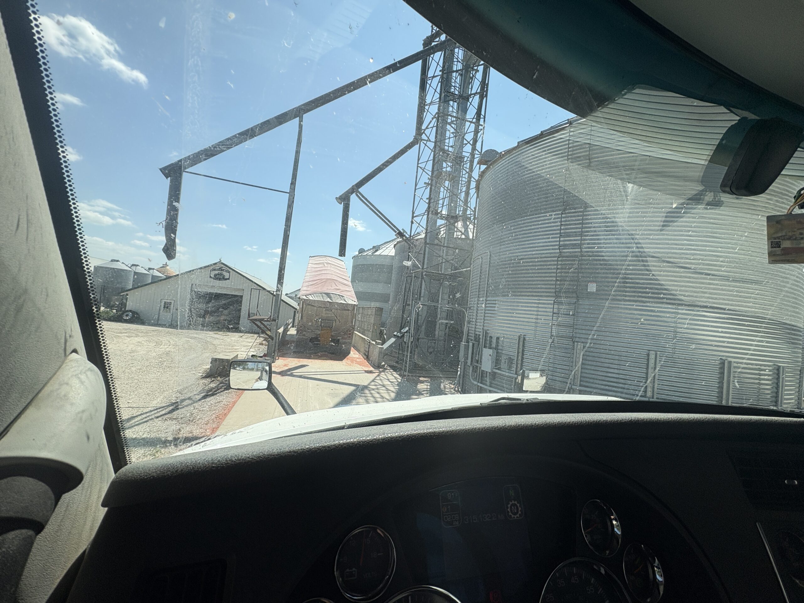 Farm grain bins for holding corn