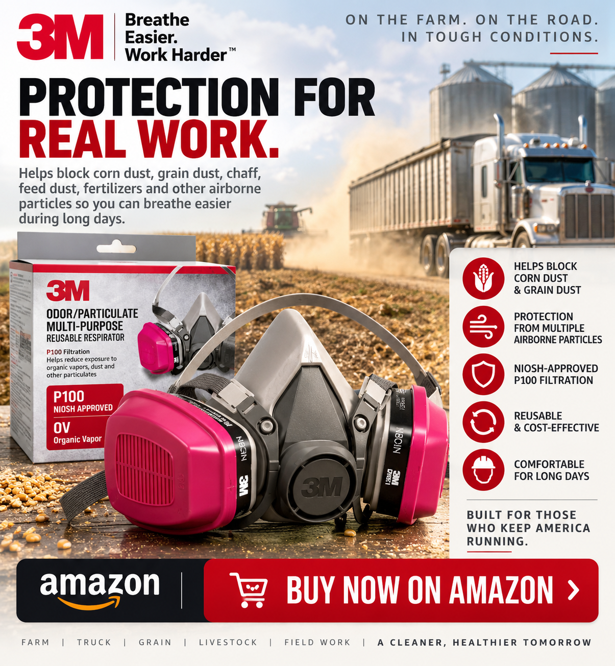 3m respirator for grain dust