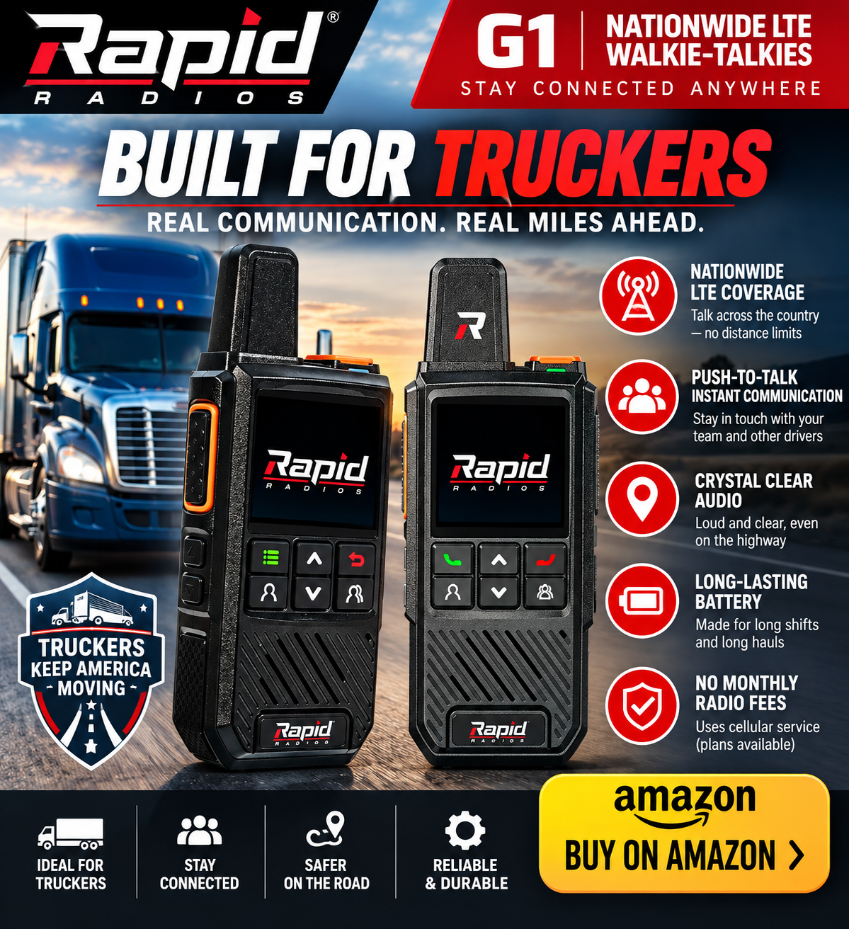 Nationwide rapid LTE trucker radios