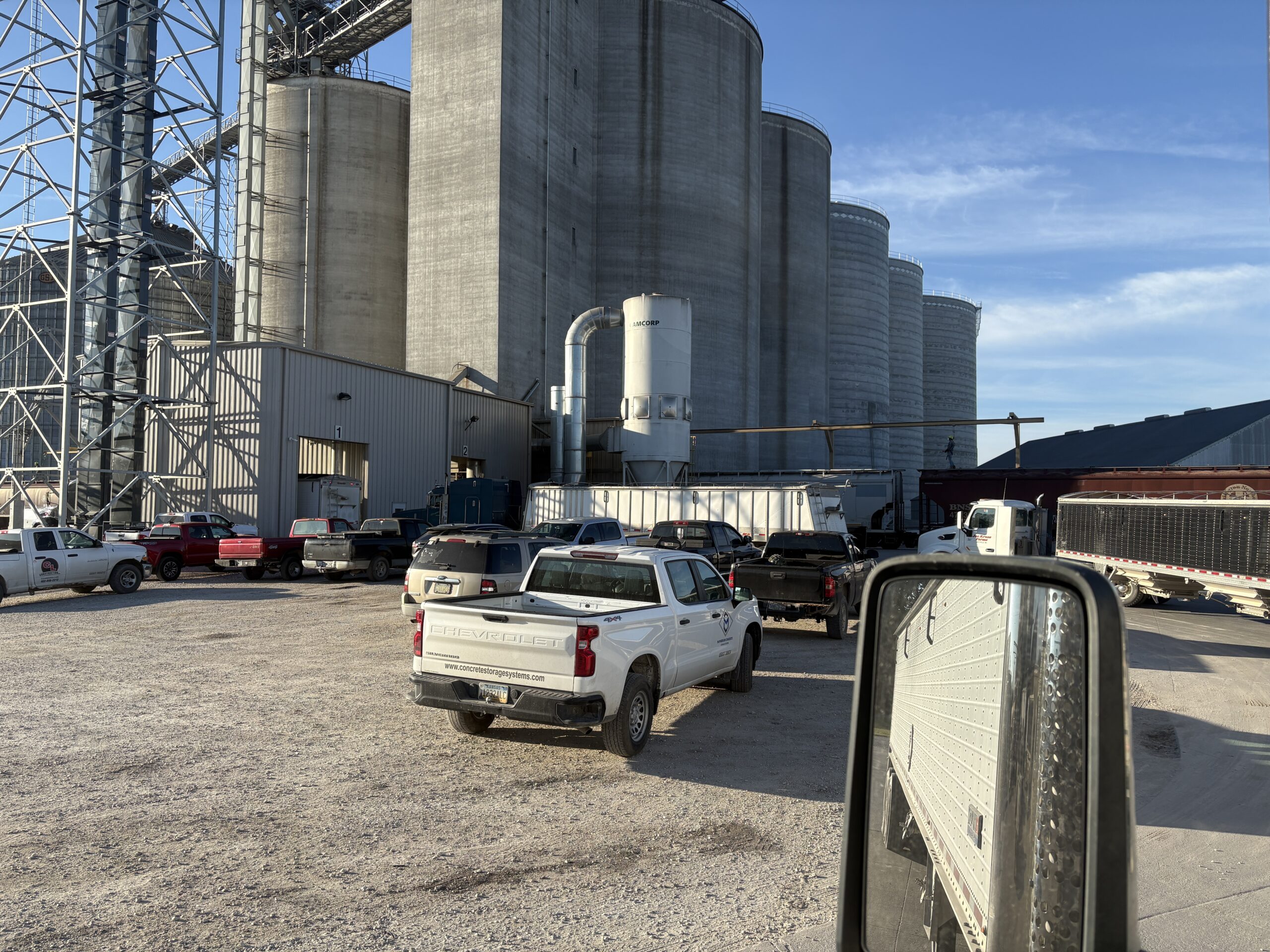 Massive grain elevators